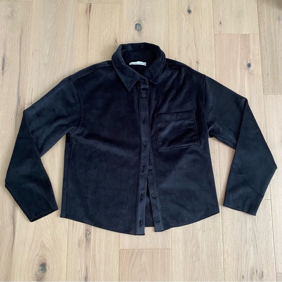 OAK + FORT | Black Corduroy Button Down Shirt 🖤 - Picture 1 of 4